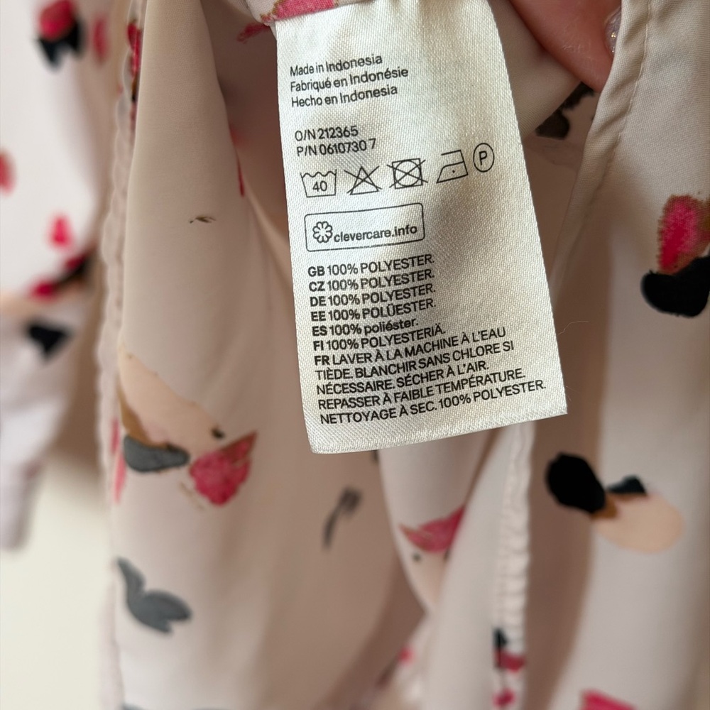 H&M Cream and Pink Patterned Shirt - Picture 4 of 4